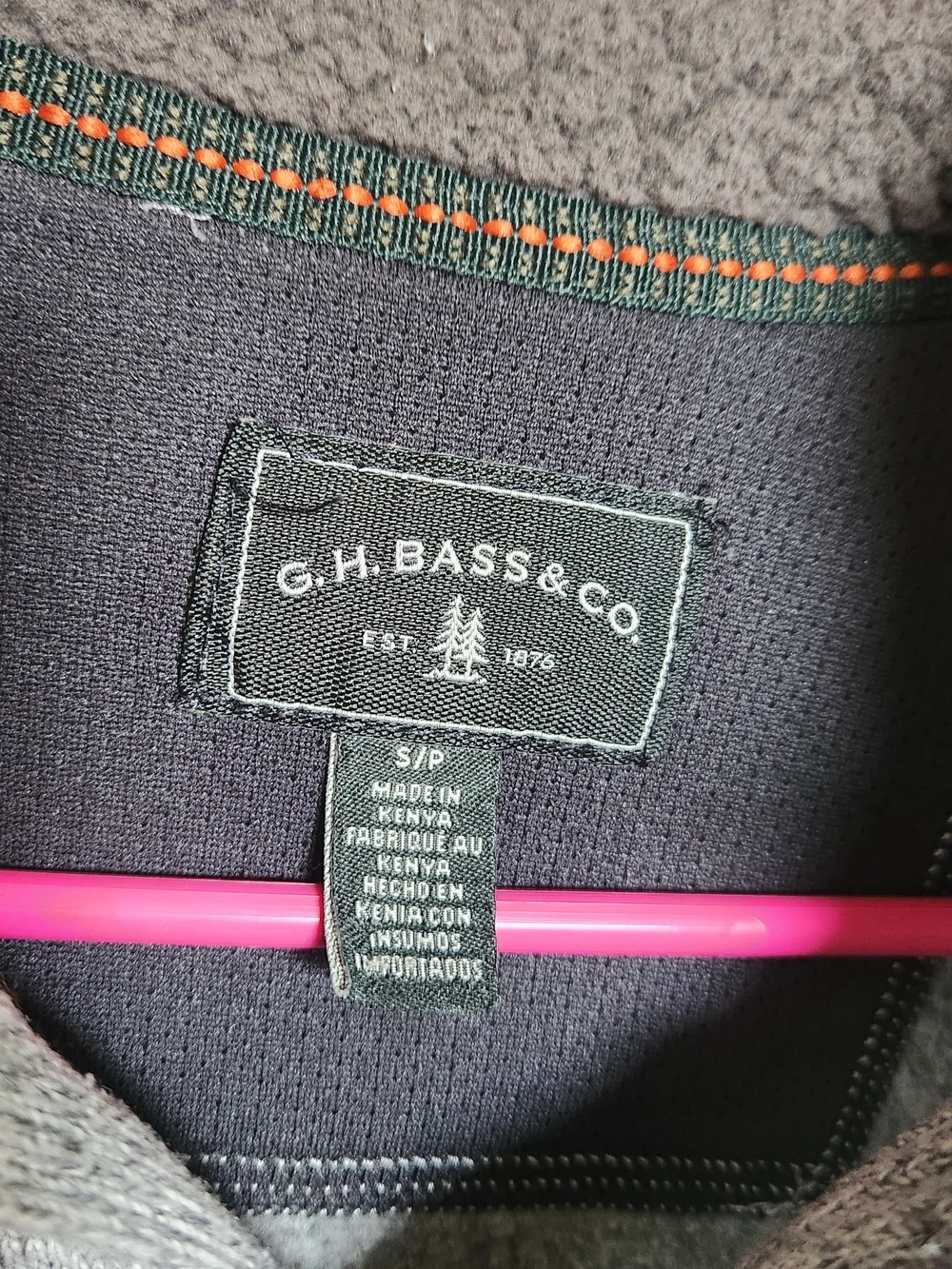 G.H. Bass & Co Gray Marl Quarter Button Pullover Textured Knit Exterior Size S